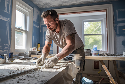 Ein glückliches Paar im neuen Zuhause.